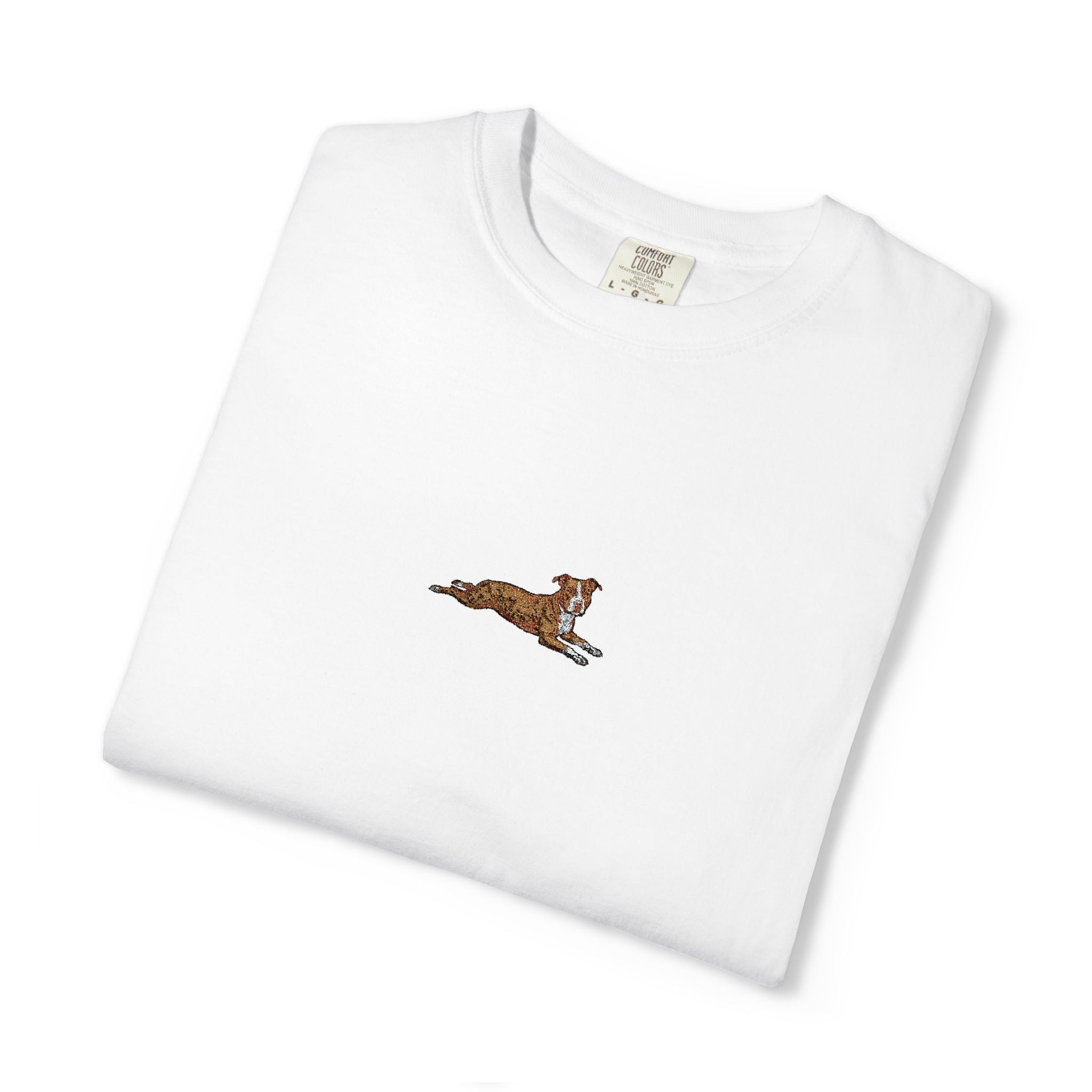 Dog Sploot T-Shirt — Personalized Dog Name & Birth Year Sleeve Tee