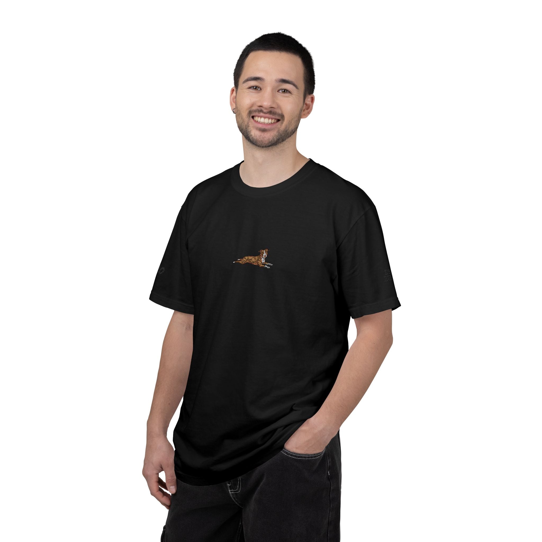 Dog Sploot T-Shirt — Personalized Dog Name & Birth Year Sleeve Tee