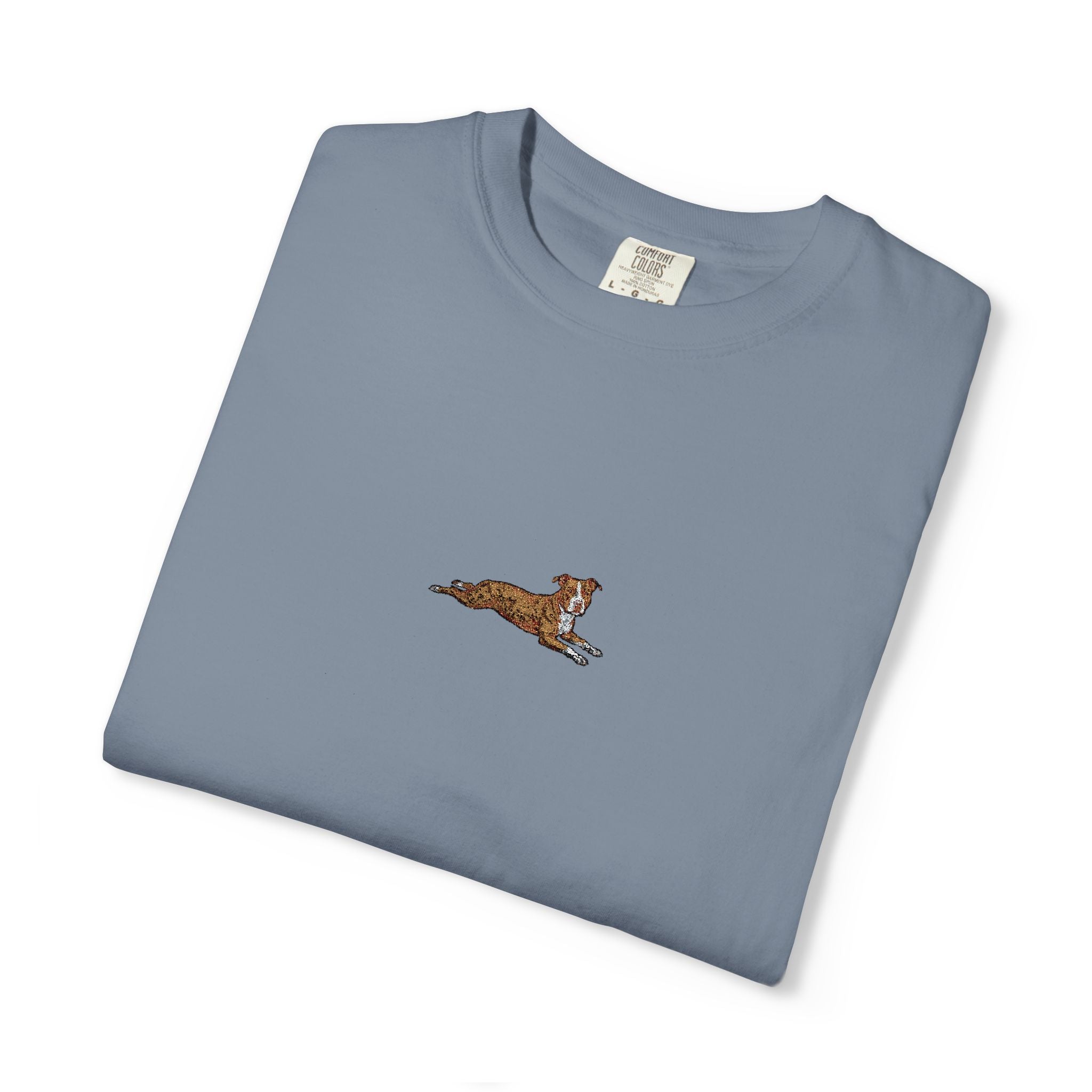 Dog Sploot T-Shirt — Personalized Dog Name & Birth Year Sleeve Tee