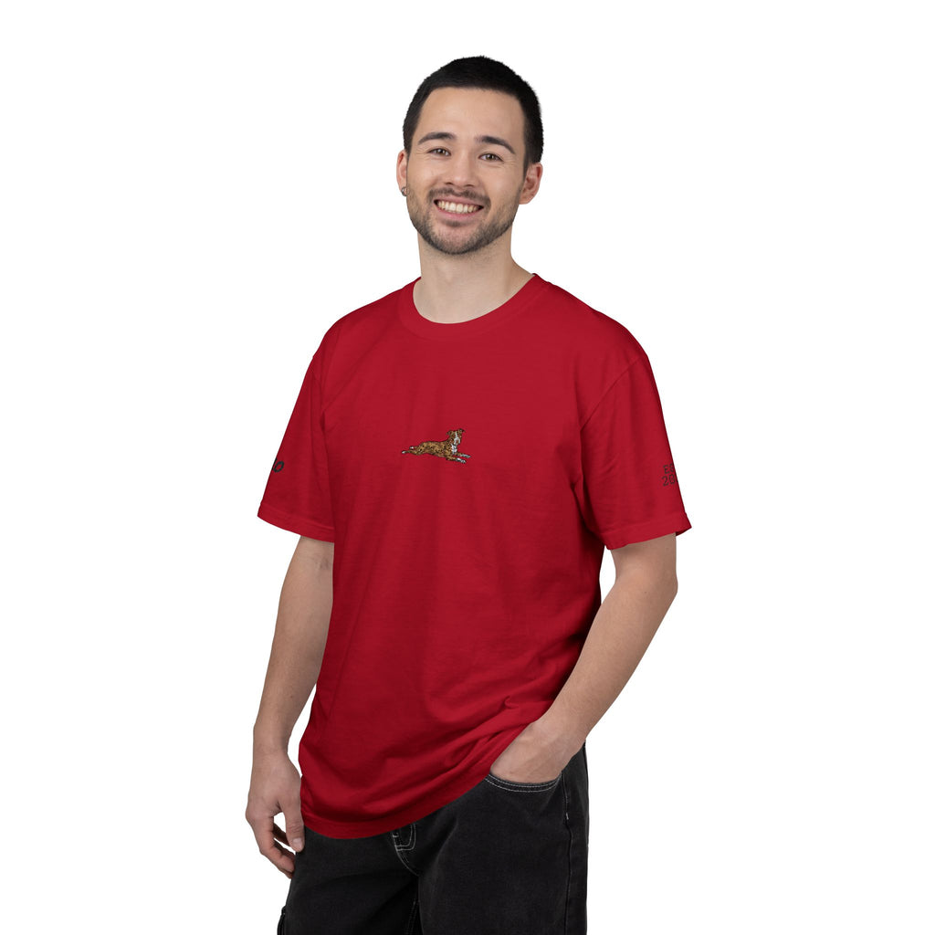 Dog Sploot T-Shirt — Personalized Dog Name & Birth Year Sleeve Tee