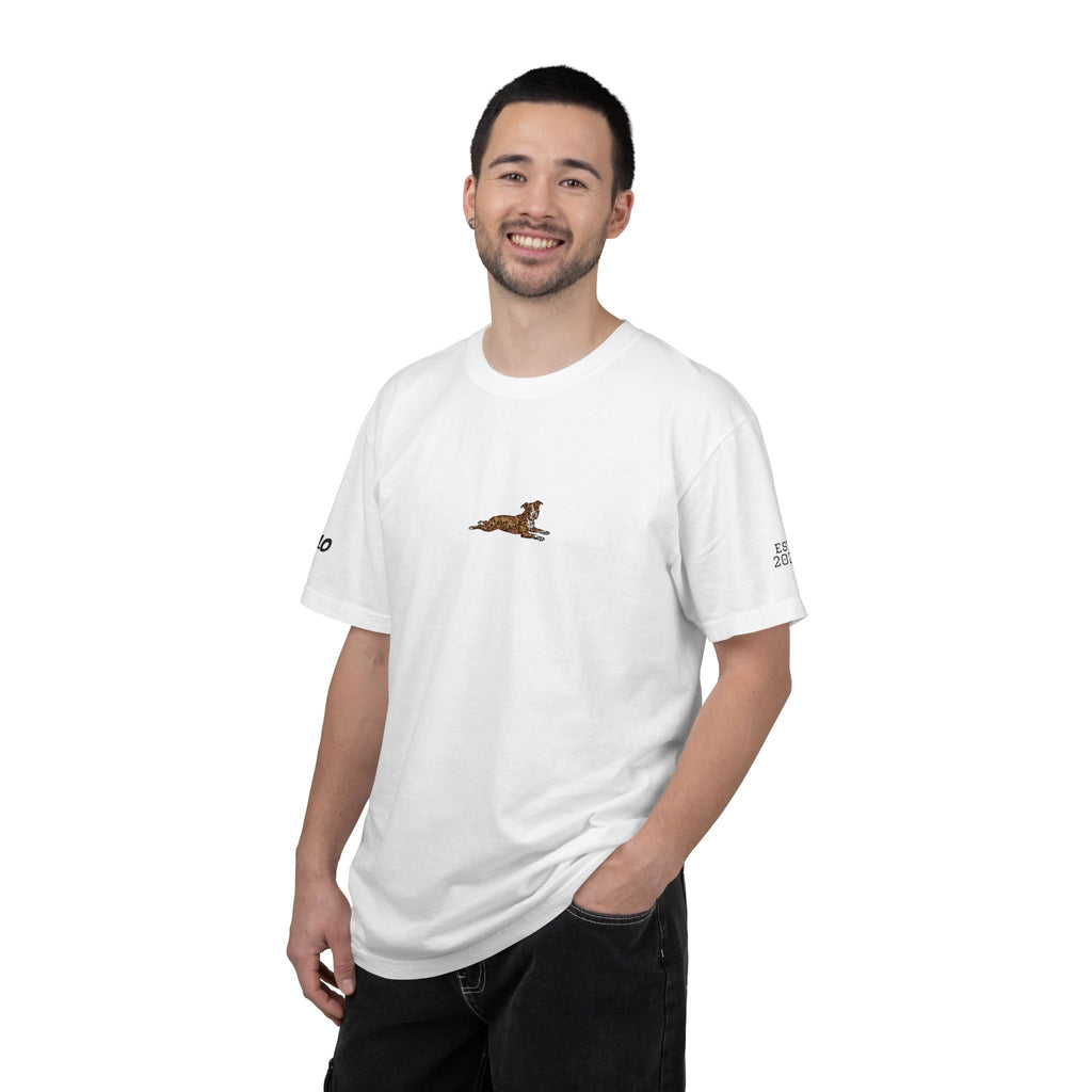 Dog Sploot T-Shirt — Personalized Dog Name & Birth Year Sleeve Tee